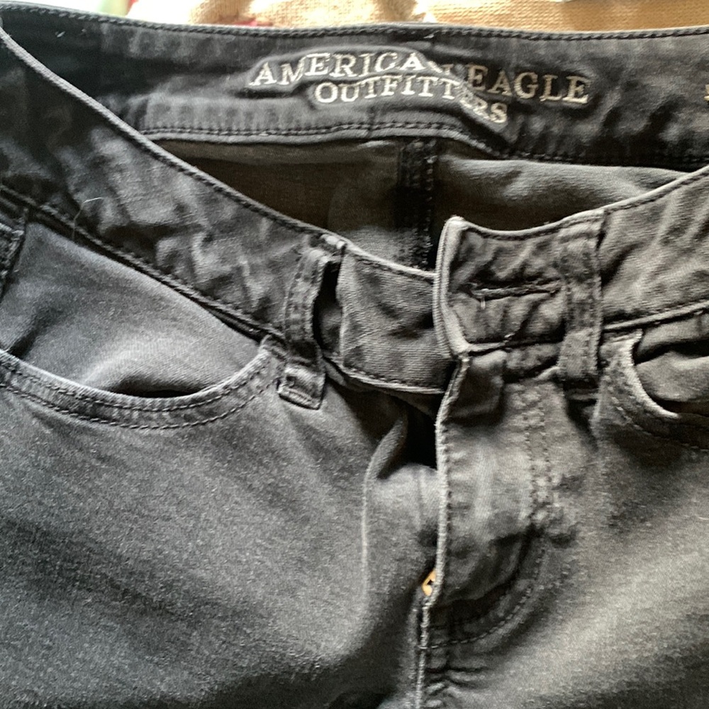 Faded black jeggings super stretch